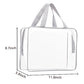 2Pcs Crystal Clear PVC Travel Toiletry Bag Kit for Women Men (2 Count)