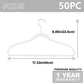 White Velvet Hangers 50 Pack Non Slip Heavy Duty Rose Gold Hooks (50 Count)