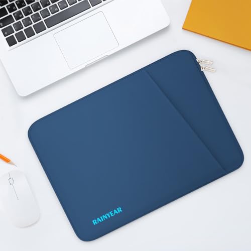 RAINYEAR 13.3 Inch Laptop Sleeve Padded Case Cover with Pocket