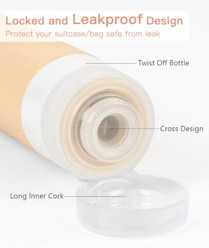 Travel Bottles for Toiletries (4 Count)