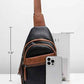 Large Sling Bag for Women Crossbody Purse Leather Fashionable Trendy Chest Bag for Travel