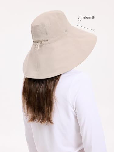 Women's Ultra Wide Cotton Linen Hat UPF 50+
