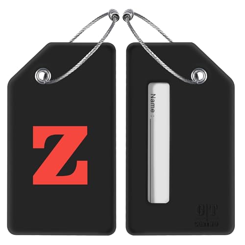 8 Pack Initial Luggage Tags for Suitcases Airplane Travel Essentials (8 Count)