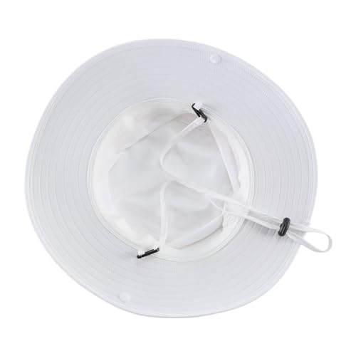 Sun Hat for Men Women Outdoor UPF 50+ Sun Protection Bucket Hat Adjustable Cowboy Hats Summer Safari Hat White