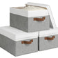 Fabric Storage Bins with Lids (3 Count)