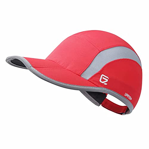 Adjustable Quick Drying Reflective Foldable Running Cap Outdoor Sports Hat 50+ UPF Inhibit UV Mesh Race Performance Water Repellency Baseball Cap