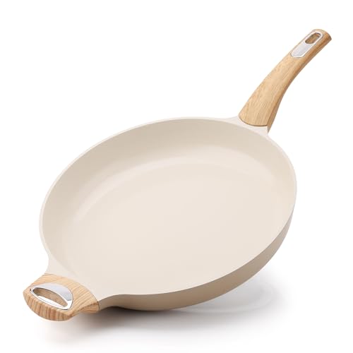 12.5inch Ceramic Nonstick Frying Pan Paella Pan Skillet