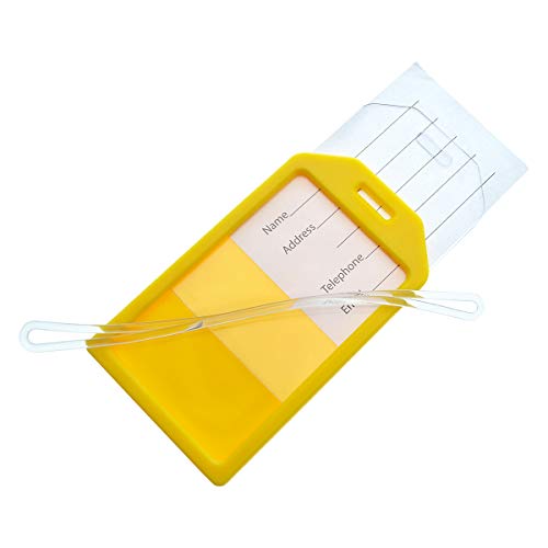 Bulk 50 Pack Premium Rigid Airline Luggage Tag Holders with 6" Worm Loops