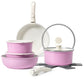 15Pcs Cookware Set with Detachable Handle
