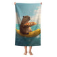 Cute Capybara Beach Towel