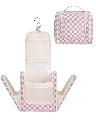 Large Hanging Toiletry Bag for Women Travel Makeup Bag Organizer Toiletries Bag Dry Wet Separation for Cosmetics Essentials Accessories