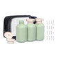 3.4oz 3Pcs Green Plastic Refillable Travel Shampoo and Conditioner Bottles Plastic Refillable Travel Shampoo Bottles with Flip Cap Shampoo and Conditioner Dispenser (3 Count)