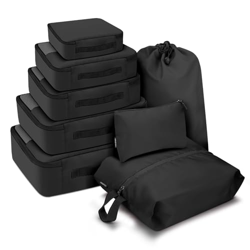 8 PCS Compression Packing Cubes for Travel Women