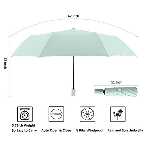 Small Compact Travel Umbrella with UV Protection for Sun & Rain