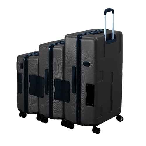 Patented Connecting Hard Shell 3 Piece Luggage Set (3 Count)