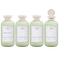 10oz 4Pcs Green Plastic Refillable Travel Shampoo and Conditioner Bottles Plastic Refillable Travel Shampoo Bottles with Flip Cap Shampoo and Conditioner Dispenser (4 Count)