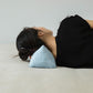 Buckwheat Neck Support Pillow Cervical Neck Cylinder Bolster Pillow Neck Pain Relief Breathable Comfortable for Back and Side Sleepers Round Pillows for Lunch Break Blue