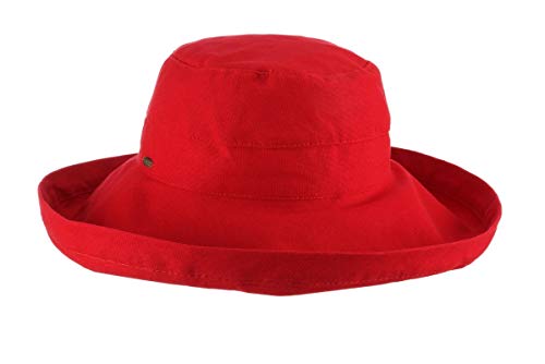 Women's Cotton Hat with Inner Drawstring and Upf 50+ Rating