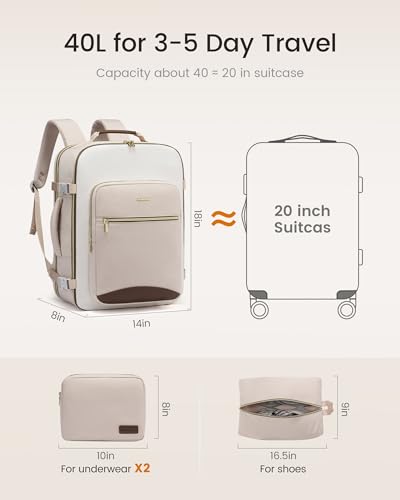 40L Travel Backpack for Women & Men