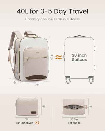 40L Travel Backpack for Women & Men