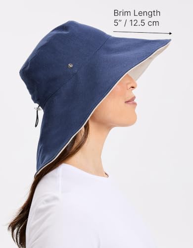 Women's Ultra Wide Cotton Linen Hat UPF 50+