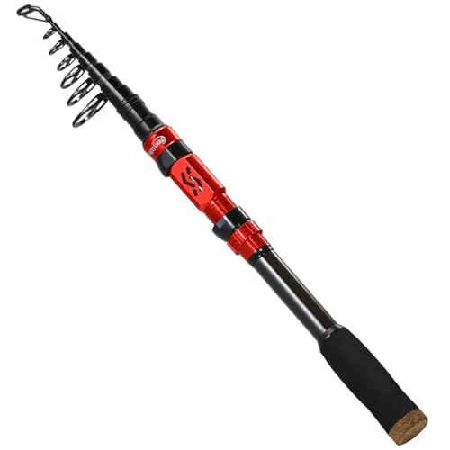 Portable Telescopic Fishing Rod with Carbon Fiber Material and Precision Carved Reel Seat