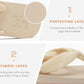 Flip Flops for Women Arch Support Summer Beach Sandals Beige Size 6
