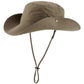 Mens Womens Nylon Cowboy Hat UPF 50+ Waterproof Fishing Bucket Hat Breathable Travel Summer Beach Hat Dark Khaki
