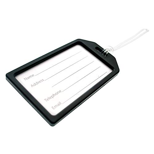 Bulk 50 Pack Premium Rigid Airline Luggage Tag Holders with 6" Worm Loops