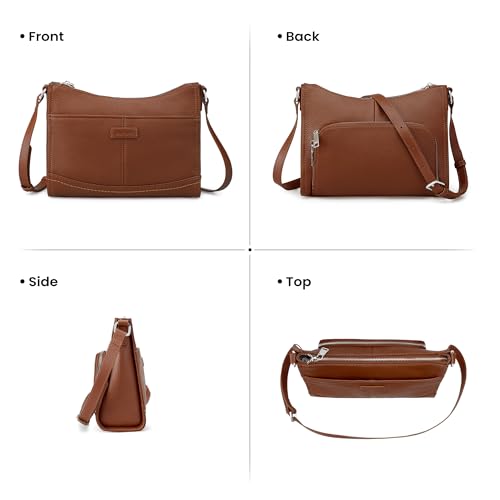 Real Leather Crossbody Bags for Women Travel Wallet Leather Purse