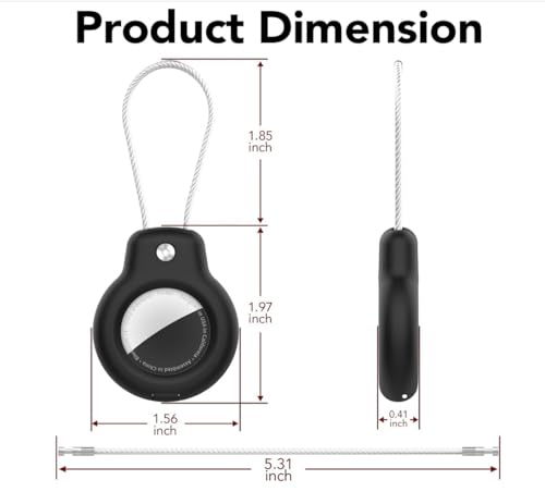 for AirTag Holder Keychain (4 Count)