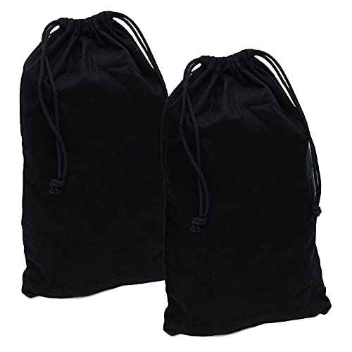 Cloth Bags Black Duster Flannel Boot Storage with Drawstring Closure (2 Count)