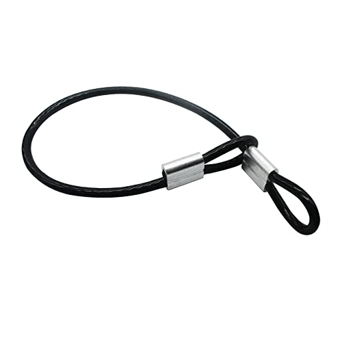 5 Pcs 4mm Wire 36 inch Vinyl Coated Stainless Steel Cable with Loops Short Wire Rope Lanyard Lock Security Chain Link for Outdoor Gates (5 Count)