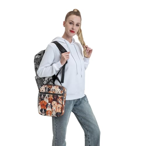 Dog Insulated Lunch Box for Women Men Dog Lunch Bag for Travel