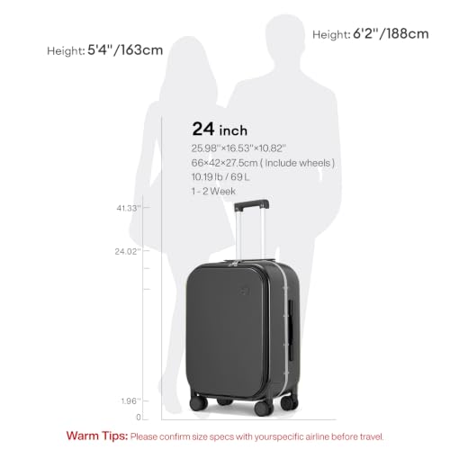 Luggage Suitcase with Spinner Wheels