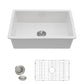 30 White Undermount Sink