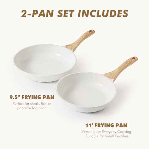 Ceramic Nonstick Frying Pan Skillets (2 Count)