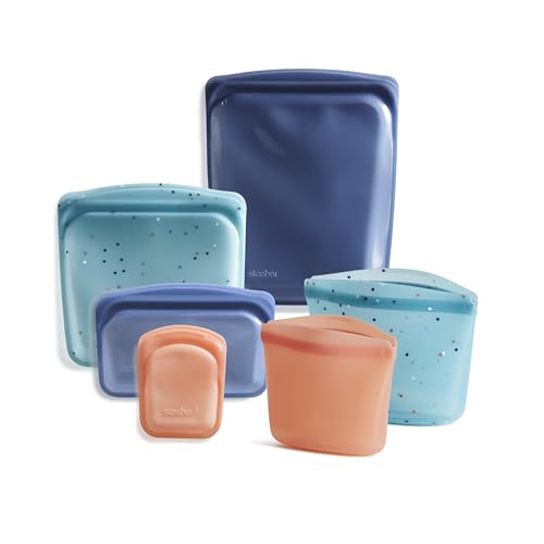 Silicone Reusable Food Storage Bags (6 Count)