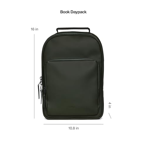 Book Daypack Green Waterproof Laptop Backpack for Men and Women
