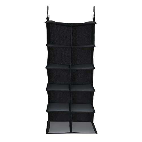10 Pocket Hanging Shoe Closet Organizer with Hooks