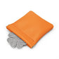 Orange PU Leather Jewelry Pouch Squeeze Travel Storage Bag