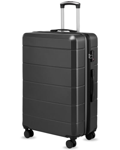 28 Inch Checked Luggage with Spinner Wheels