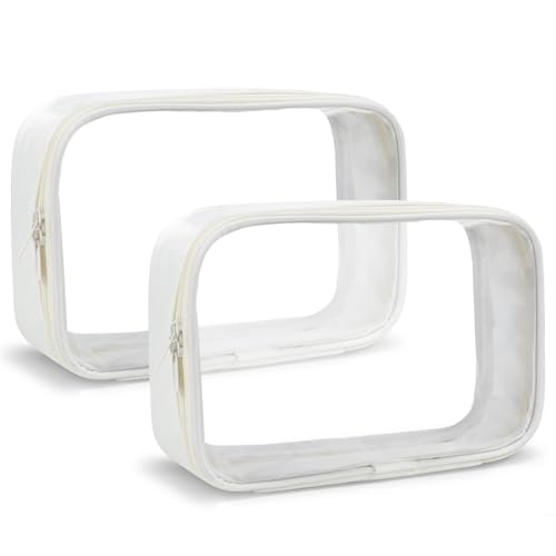 TSA Approved Toiletry Bag Clear Quart Size Travel Bags Makeup Bag (2 Count)