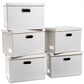 Large Stackable Storage Bins with Lids [5 (5 Count)