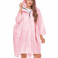 Unisex Rain Poncho Hooded Waterproof Raincoat for Adults Women
