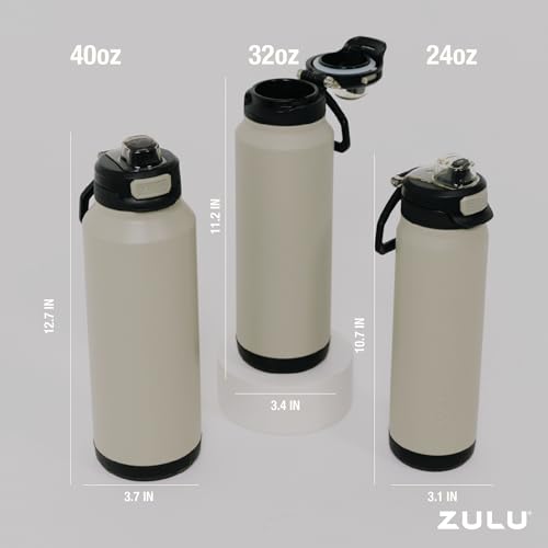 Powerfill Pro 40oz Stainless Steel Sip or Chug Water Bottle