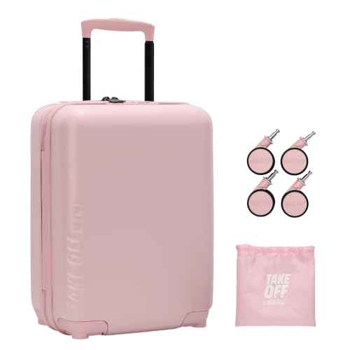 TAKE OFF 16 Inch Personal Item Suitcase MINI Removable Wheels Underseat Bag
