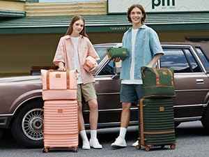 Joyway Expandable Luggage Sets 5 Piece Carry on and Check,Hardside Suitcase with Spinner Wheels and TSA Lock (Pink,20/24)