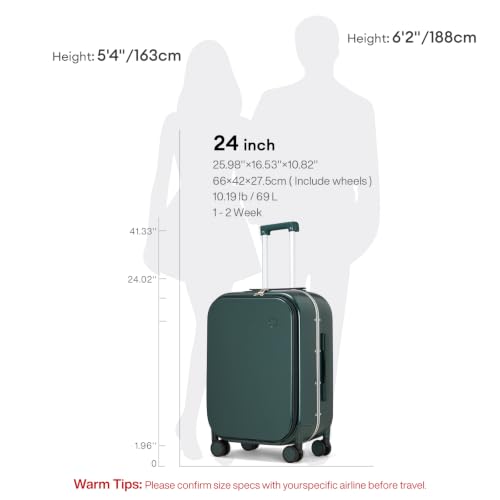 Luggage Suitcase with Spinner Wheels