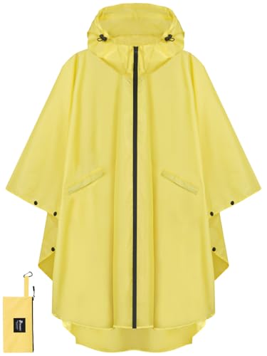 Rain Poncho for Adults with Zipper